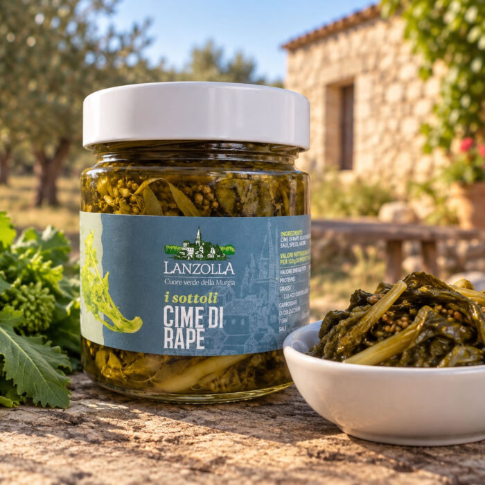 cime di rape sott'olio biologiche puglia