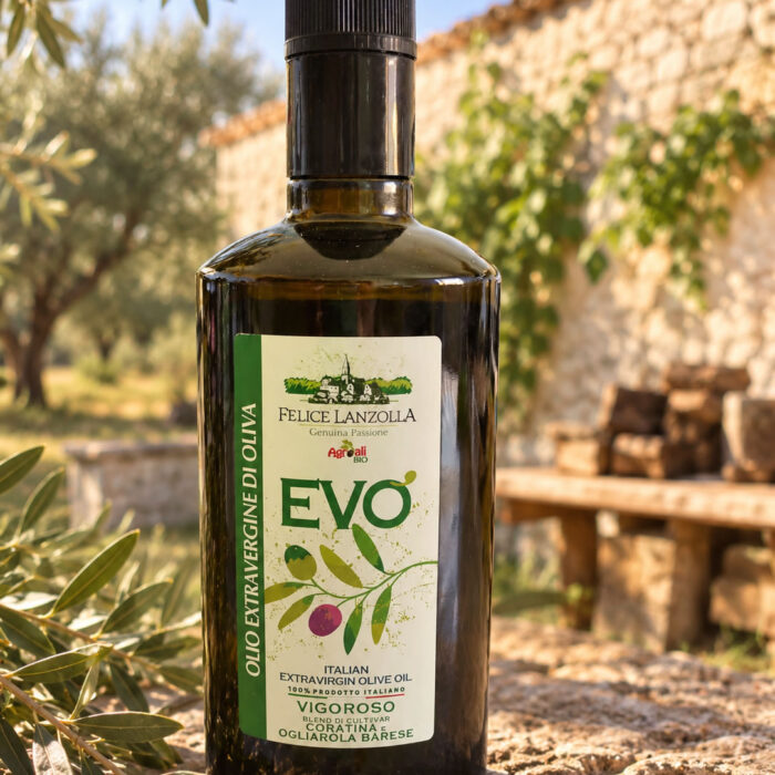500ml_litro_olio_bio_evo_coratina_ogliarola Olio Extravergine di Oliva BIO "Vigoroso" – Felice Lanzolla (500 ml)