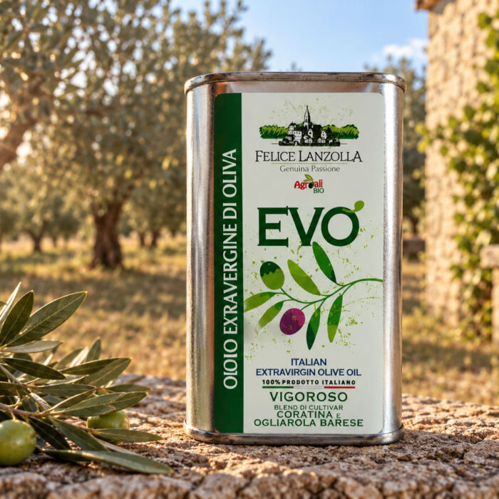 olio bio evo coratina vigoroso da 0,25 Litri latta