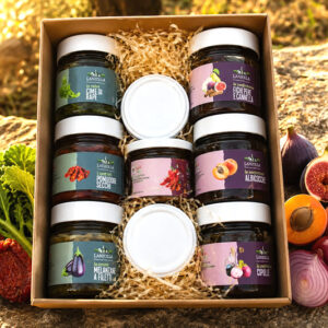 confezione regalo mix Selezione di Sottoli, Salse, Creme e Confetture Lanzolla